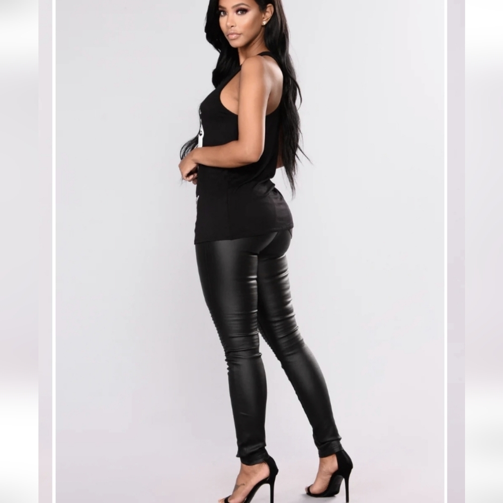 NIP Modiva Skinny Disco Shimmer Satin Like Black Pants 3 - 13 juniors